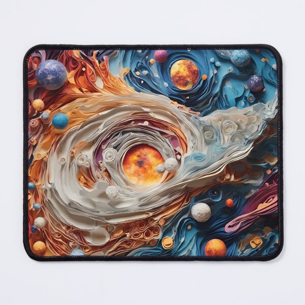 Item preview, Paper Art - colorfull Galaxys colliding designed and sold by AiArtNovi.