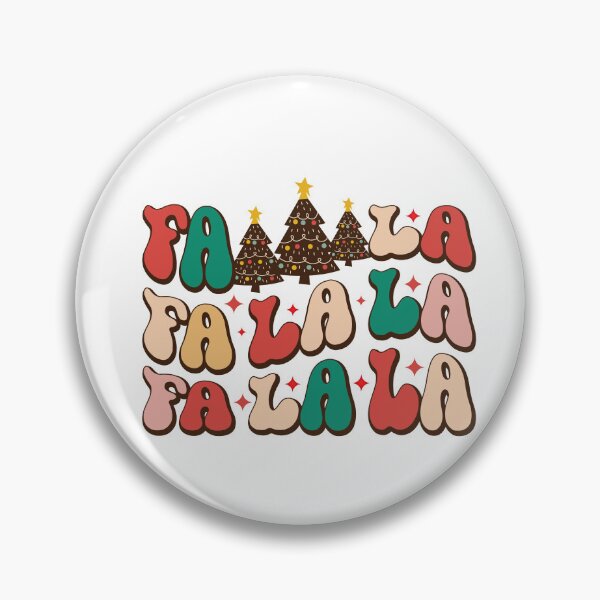 Item preview, Fa la la la Retro Groovy Christmas Holidays Typography designed and sold by MGdezigns.
