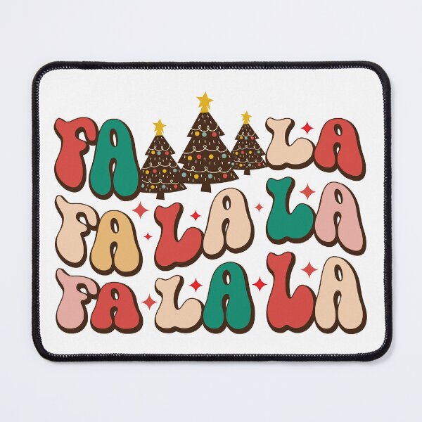 Item preview, Fa la la la Retro Groovy Christmas Holidays Typography designed and sold by MGdezigns.