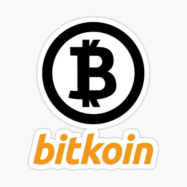 bitkoin black logo Sticker