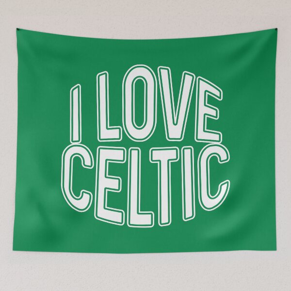 Item preview, I LOVE CELTIC, Glasgow Celtic Football Club White and Green Text Design designed and sold by MacPean.