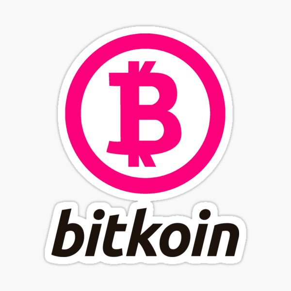bitkoin pink logo Sticker