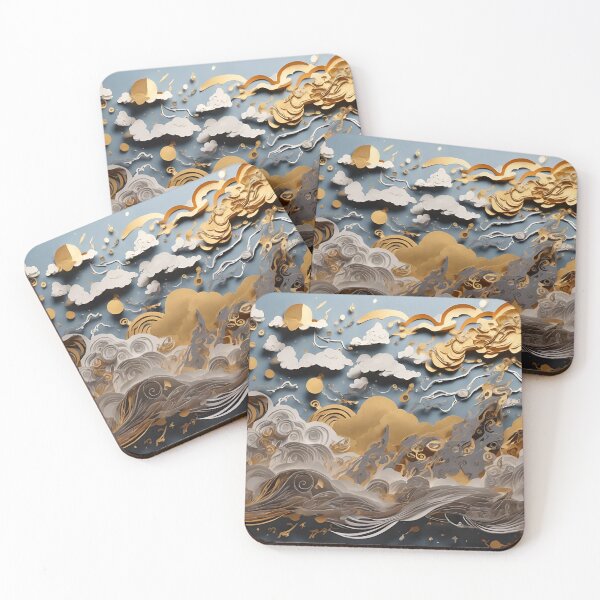 Item preview, Paper Art - Golden Thunder designed and sold by AiArtNovi.