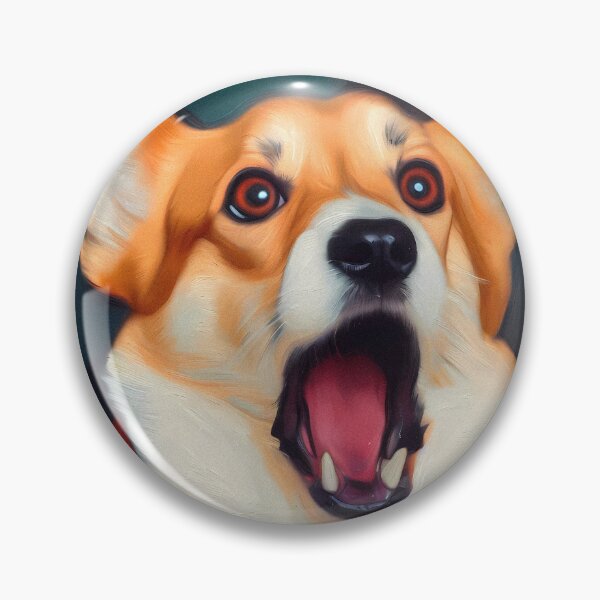 Artikelvorschau, Schreiender Corgi (inspiriert von Edward Munch) entworfen und verkauft von OzzFrequency.