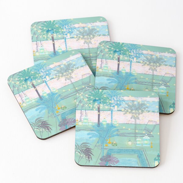 Item preview, Copy of Copy of Pool and palms, lanterns, water,  designed and sold by Sugar Wisdom .