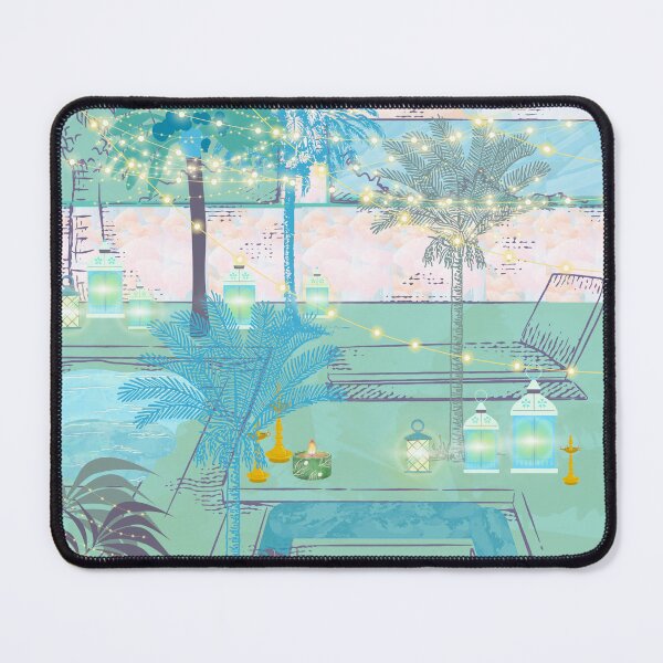Item preview, Copy of Copy of Pool and palms, lanterns, water, designed and sold by Sugar Wisdom .