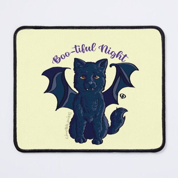 Item preview, Little black bat cat Boo-tiful night designed and sold by gisselldrawn.