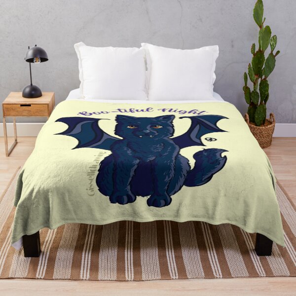 Item preview, Little black bat cat Boo-tiful night designed and sold by gisselldrawn.