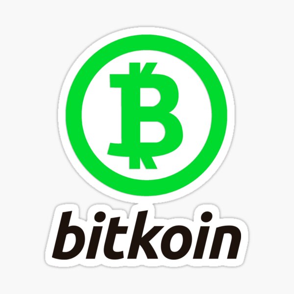 bitkoin green logo Sticker