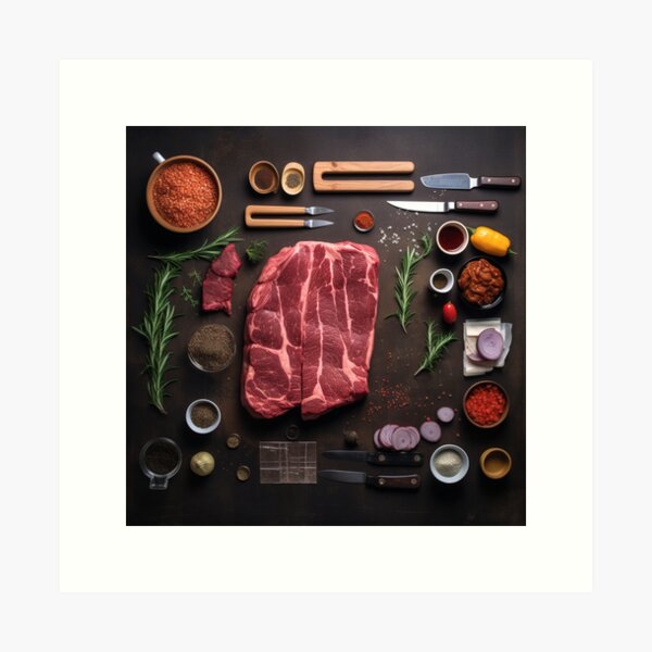 Item preview, Ribeye steak menu ,knolling  designed and sold by brushworkbyUMPH.