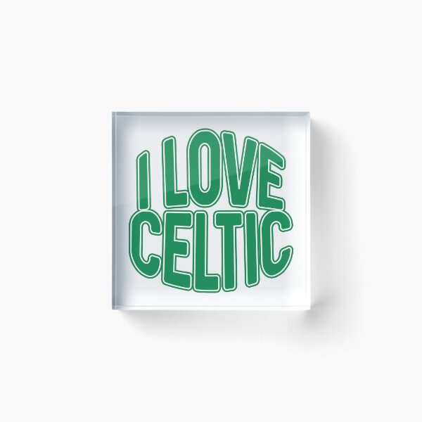 Item preview, I LOVE CELTIC, Glasgow Celtic Football Club Green and White Text Design designed and sold by MacPean.
