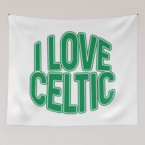 Item preview, I LOVE CELTIC, Glasgow Celtic Football Club Green and White Text Design designed and sold by MacPean.