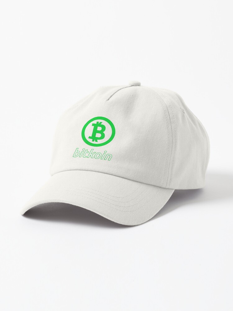 Thumbnail 1 of 7, Cap, bitkoin logo and letters green designed and sold by bitkoin-shop.