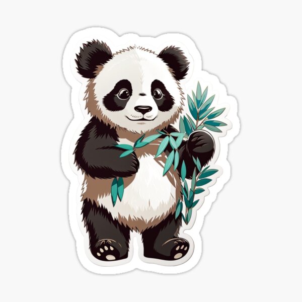 Item preview,  cute panda with fern designed and sold by Karaz's Animal Kingdom.