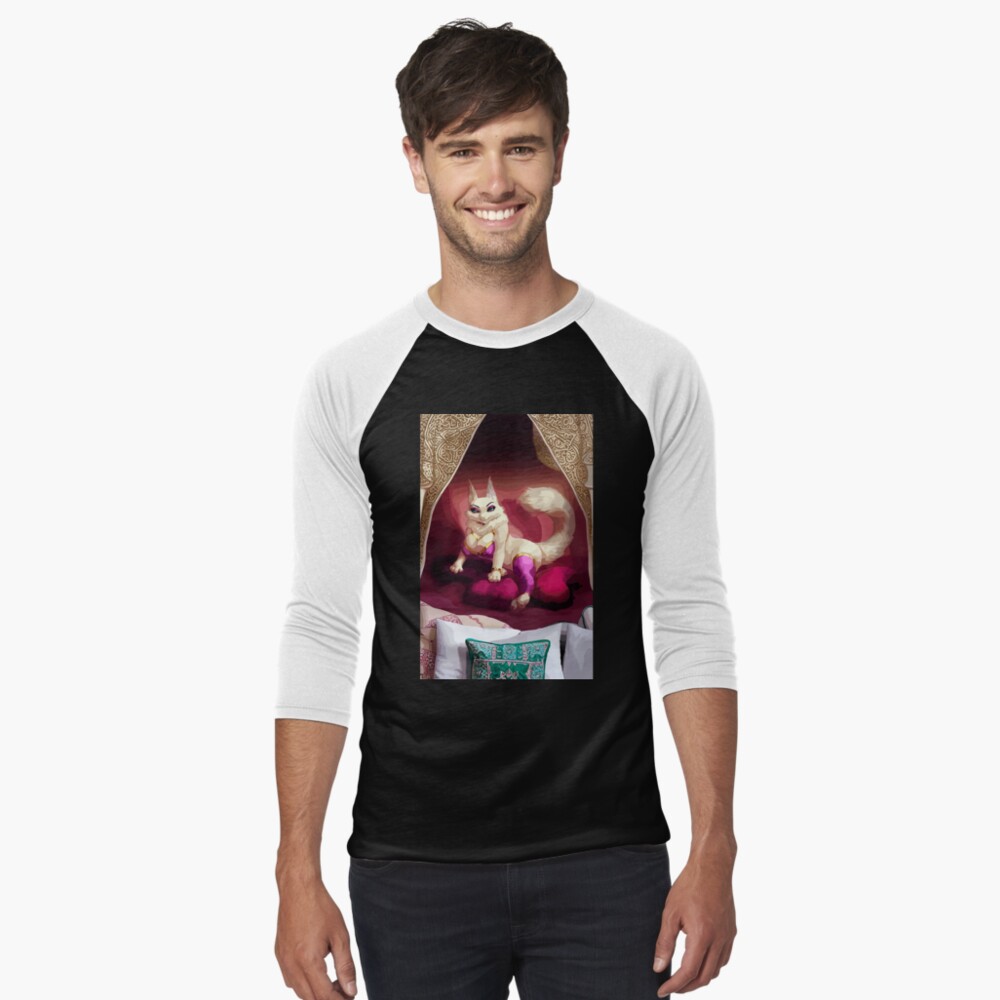Vista previa del artículo con la obra «Camiseta ¾ estilo béisbol», diseñado y vendido por FotoLibreStudio.