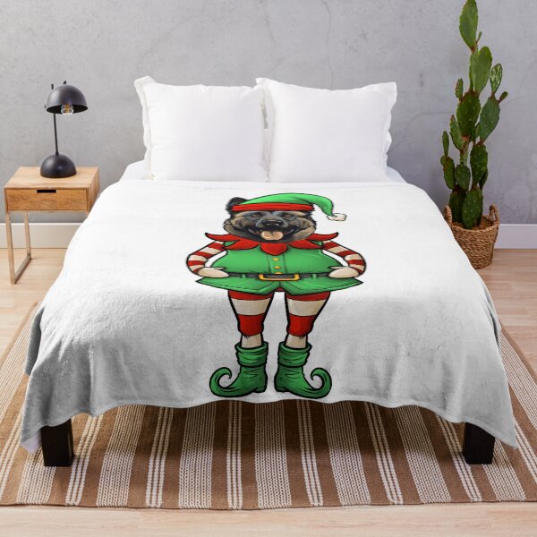 Item preview, Funny Christmas Elf Norwegian Elkhound Dog designed and sold by whyitsme.