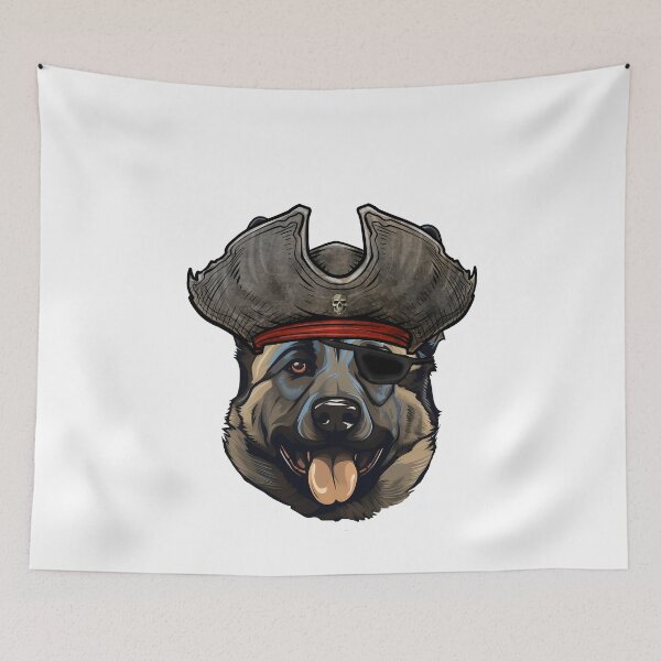 Item preview, Funny Pirate Norwegian Elkhound Dog designed and sold by whyitsme.