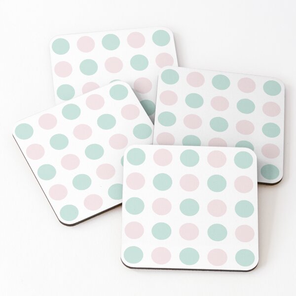Item preview, MINT GREEN, PALE PINK and WHITE Symmetrical POLKA DOTS  designed and sold by RachelMacht.