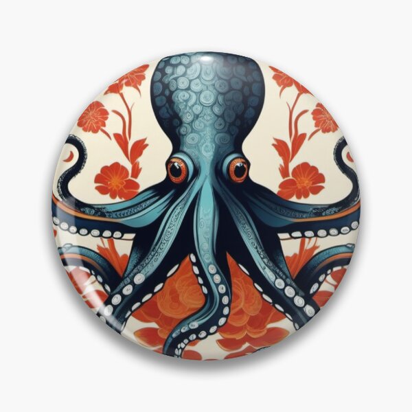 Artikelvorschau, Oktopus mit antikem Blumendessin entworfen und verkauft von Wilfried van Dokkumburg.