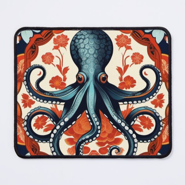Item preview, Octopus with antique flowers dessin designed and sold by Wilfried van Dokkumburg.