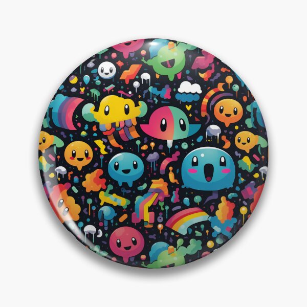 Item preview, Copy of Colorful Emoji Doodle Characters Pattern #3 designed and sold by SowCow.