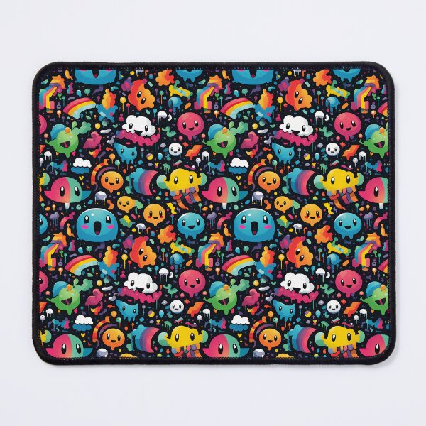 Item preview, Copy of Colorful Emoji Doodle Characters Pattern #3 designed and sold by SowCow.