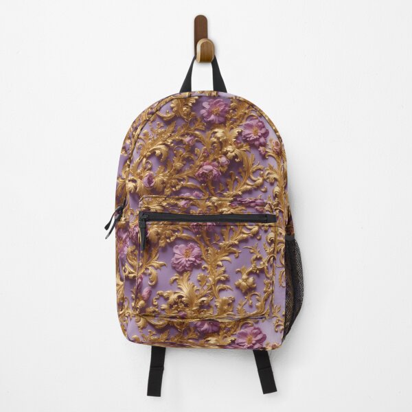 Item preview, High-quality floral pattern in baroque style - ideal for weddings - violet gold designed and sold by biiid.
