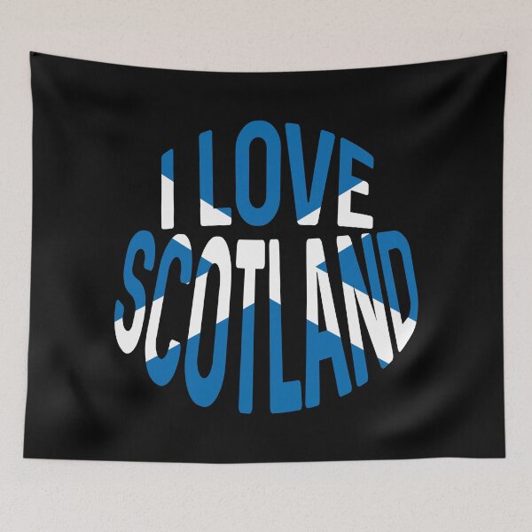 Item preview, I LOVE SCOTLAND Saltire Typography Design designed and sold by MacPean.