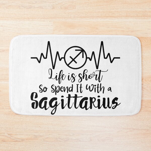 Item preview, Horoscope Sagittarius arrow Heartbeat Quote Life Is Short So Spend It With A Sagittarius designed and sold by Thevulcano.