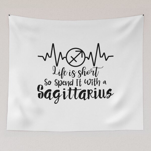 Item preview, Horoscope Sagittarius arrow Heartbeat Quote Life Is Short So Spend It With A Sagittarius designed and sold by Thevulcano.