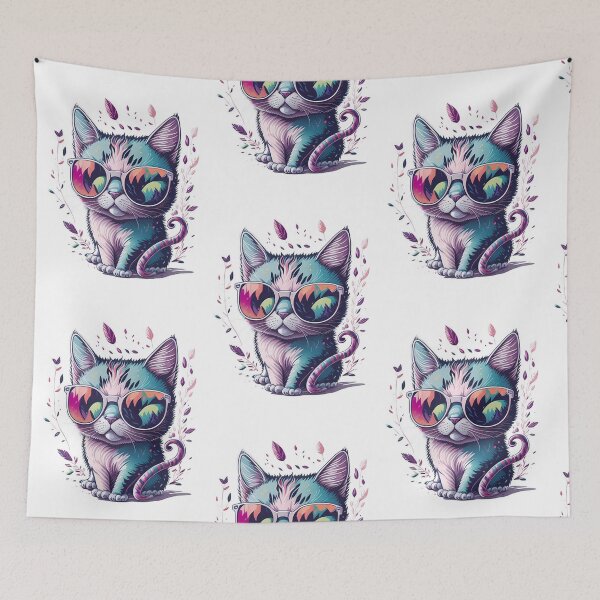 Item preview, Cat-tastic Fantasy Splash - Colorful Kitty designed and sold by hudaG.