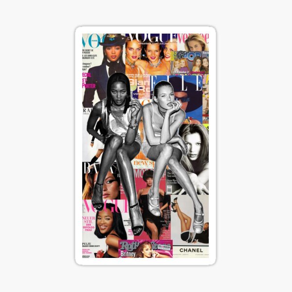 Item preview, Kate Moss and Naomi Campbell Collage designed and sold by graceflorencee.