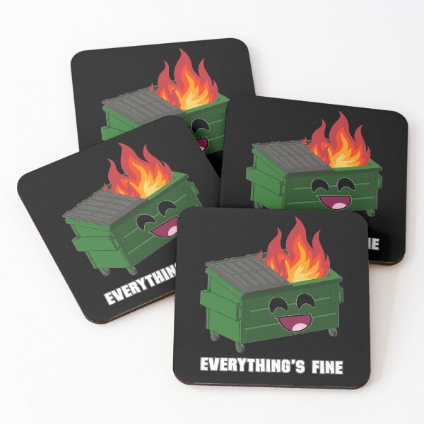 Item preview, Everything's Fine Funny Dumpster Fire  designed and sold by EwelelleDesign.