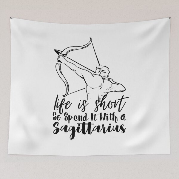 Item preview, Horoscope Sagittarius Bow And Arrow Saying Life Is Short So Spend It With A Sagittarius designed and sold by Thevulcano.
