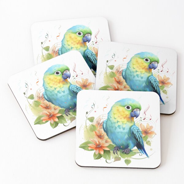 Item preview, Parrotlet in a Field of Flowers designed and sold by efkarose.