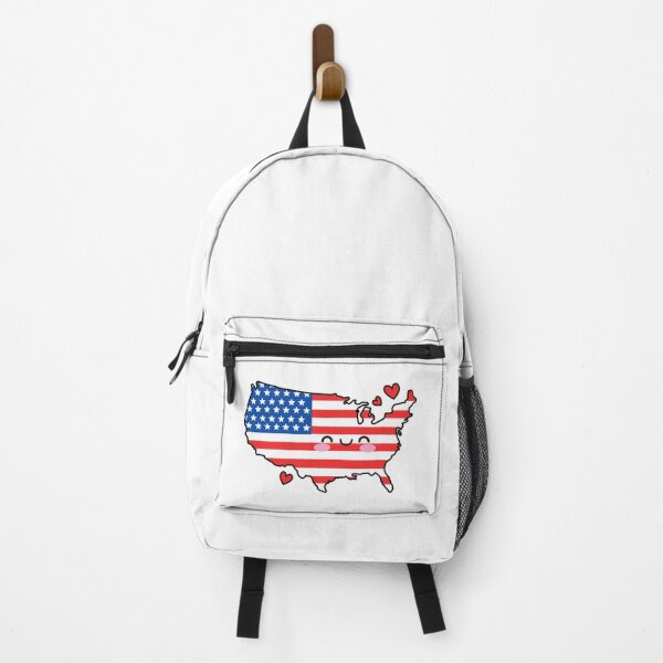 Item preview, USA Flag Map Smile with Love designed and sold by pixelsparkzone.
