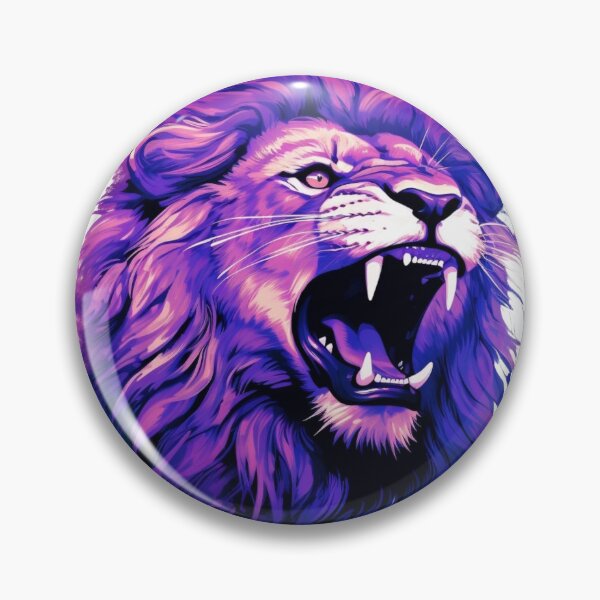Item preview, Purple Roaring Lion Design designed and sold by DeLietoGraphics.