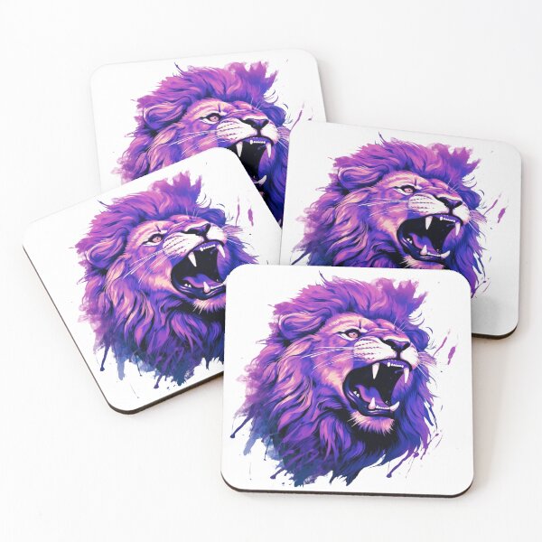 Item preview, Purple Roaring Lion Design designed and sold by DeLietoGraphics.