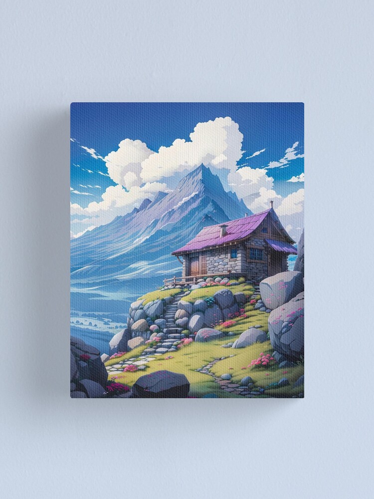 Anime Dream House Poster  Canvas Print for Sale by OrageArts