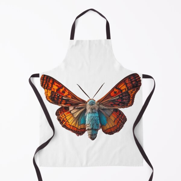 Item preview, Orange Eye Moth - Fuzzy Blue Cut Out designed and sold by Glenburn Graphics.