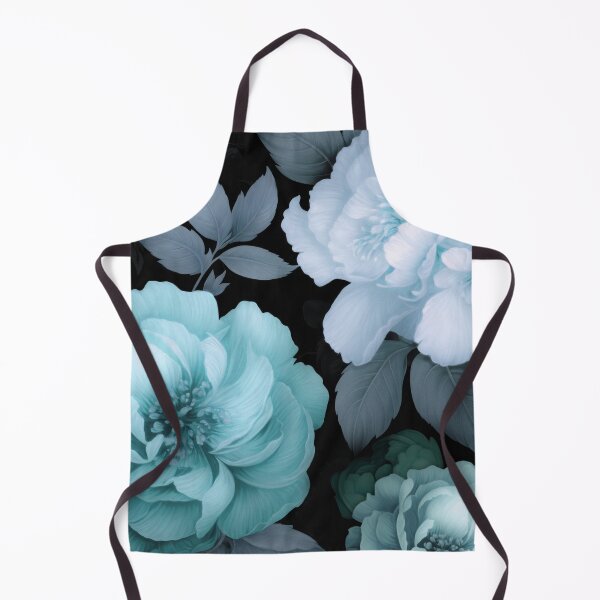 Artikelvorschau, Opulente Barockblumen, stimmungsvolle botanische Kunst, Blaugrün und Türkis entworfen und verkauft von artsandsoul.