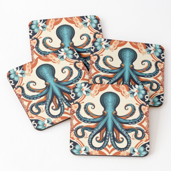 Item preview, Octopus french flowers dessin designed and sold by Wilfried van Dokkumburg.