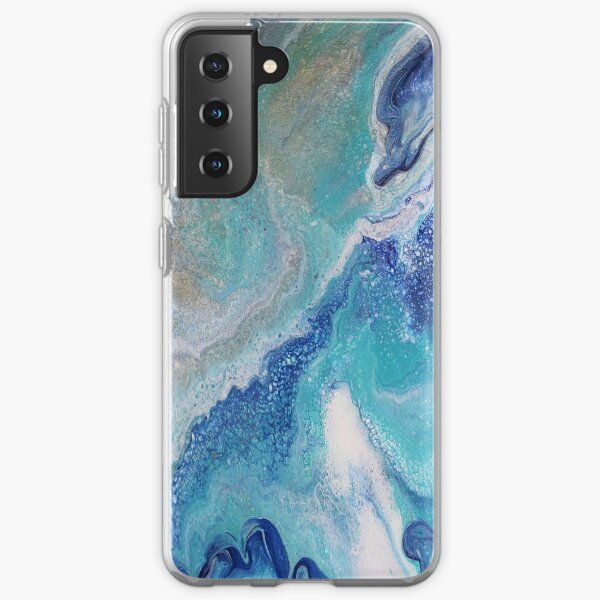 Dancing Tides: Acrylic Pour Painting Samsung Galaxy Soft Case