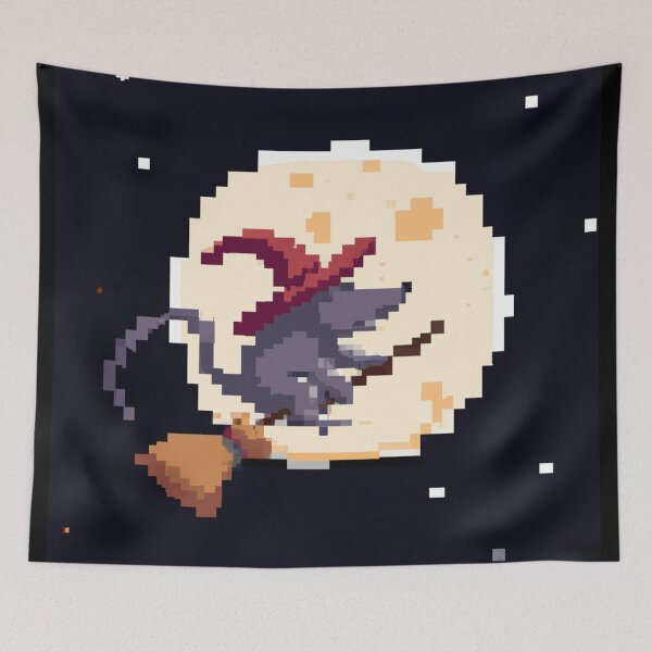 Item preview, Halloween rat witch pixel art designed and sold by mindgoop.