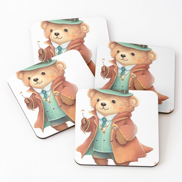 Item preview, Cute baby teddy bear dressed as Sherlock Holmes designed and sold by omryknn.