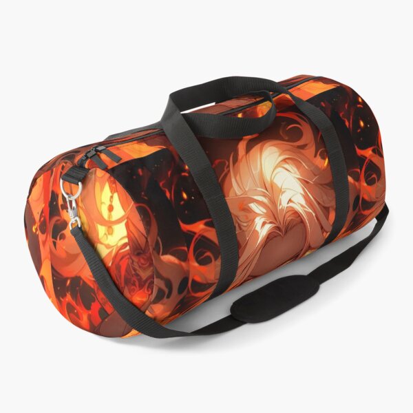 Item preview, Vibrant and eye-catching illustration of a manga-inspired anime woman in flames designed and sold by AI-Only Creations.