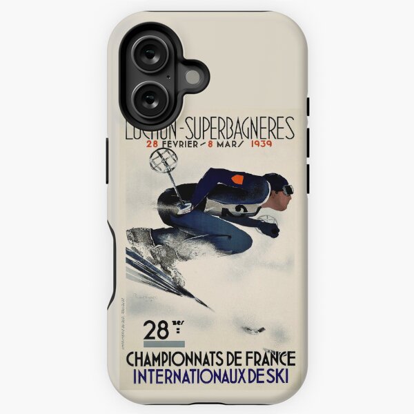 Item preview, Dynamic French Vintage Ski advert from 1939 designed and sold by Glimmersmith.