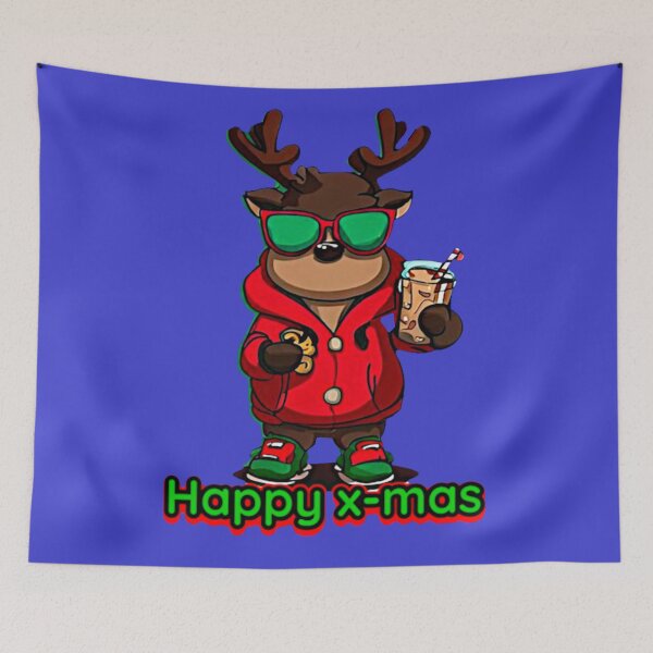 Item preview, reindeer eating cookies with cold chocolate designed and sold by ONIX23.