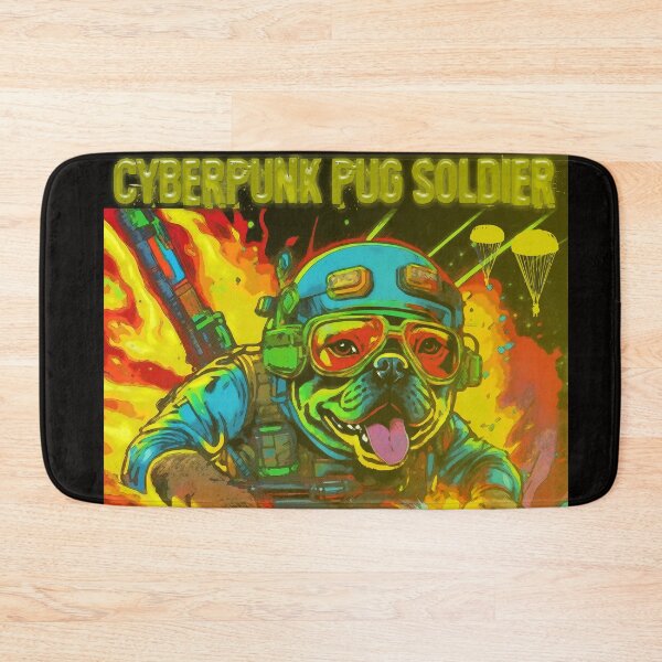 Item preview, Pug Cyberpunk Soldier 17 designed and sold by RedBluffTraders.