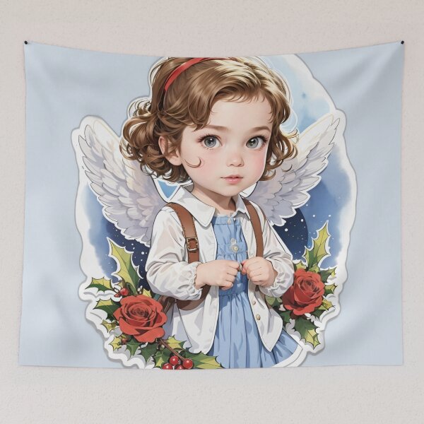 Item preview, Christmas Angel Cute Child designed and sold by Retro Salt.